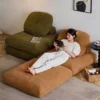 Random Tofu Block Modular Sofa Bed Lazy Reclining Fabric Detachable Washable Tatami Single Double Small Household Living Room Furniture