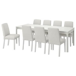 ekedalen-bergmund-table-and-8-chairs-white-white-orrsta-light-grey__1097698_pe865084_s5-1.jpg Nordic Gather 8 – Table and 8 chairs, white white/Orrsta light grey, 180/240 cm