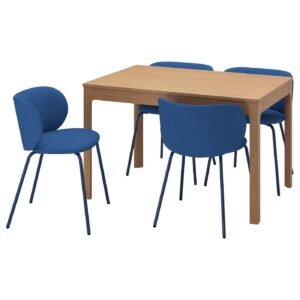 ekedalen-krylbo-table-and-4-chairs-oak-tonerud-blue__1232008_pe916329_s5.jpg Oakwave Blue Set – Table and 4 chairs, oak/Tonerud blue, 120/180 cm