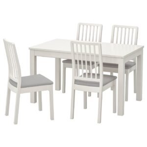 laneberg-ekedalen-table-and-4-chairs-white-white-light-grey__0754618_pe747985_s5-1.jpg Frostline 4 – Table and 4 chairs, white/white light grey, 130/190x80 cm