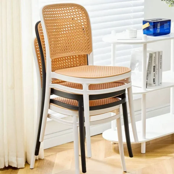 my-11134207-7rasi-mdtr65m5b8080d.webp Random Nordic Rattan Chair Plastic Backrest Cafe Stackable PP Restaurant Dining