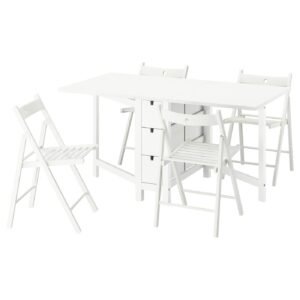 norden-froesvi-table-and-4-chairs-white-white__1328453_pe944792_s5-1.jpg Sleek White Dining Set