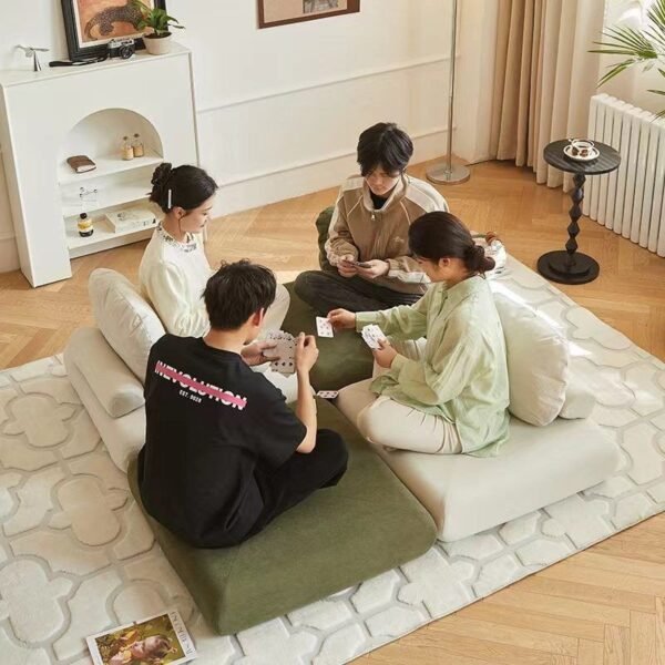 Random Tofu Block Modular Sofa Bed Lazy Reclining Fabric Detachable Washable Tatami Single Double Small Household Living Room Furniture