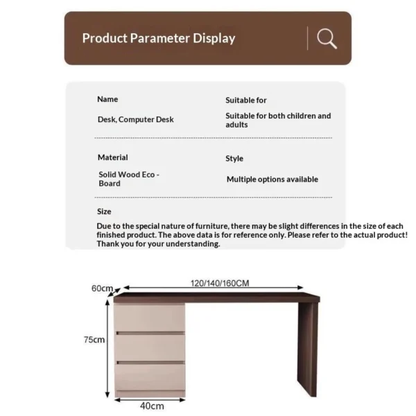 Extendable Wall Mounted Desk With Drawers Integrated Makeup Table Bedroom Home Office Study