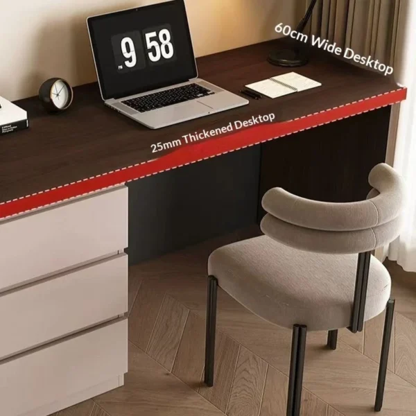 Extendable Wall Mounted Desk With Drawers Integrated Makeup Table Bedroom Home Office Study